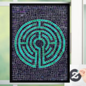 LABYRINTH III 8x11 Window Cling - Zwart Raamsticker (Huis)