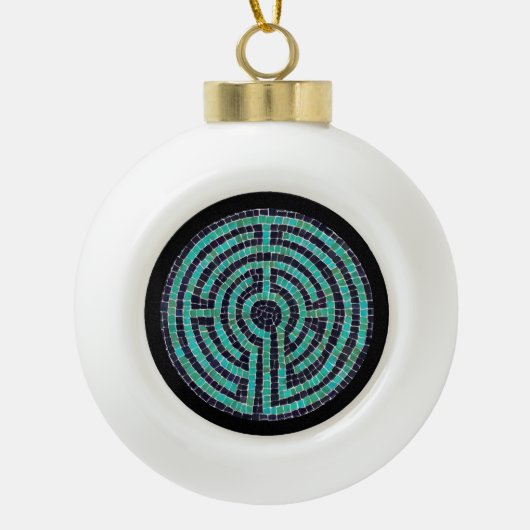 LABYRINTH III Keramische Bal Ornament (Voorkant)