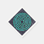 LABYRINTH III StandaardCocktailPapier Servet - Wit (Hoek)
