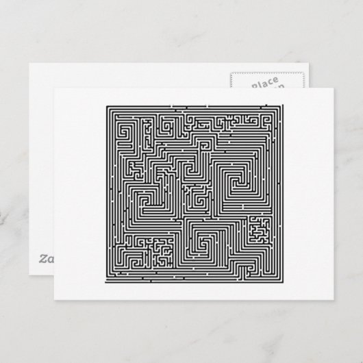 Labyrinth Irrgarten maze Briefkaart (Voorkant / Achterkant)