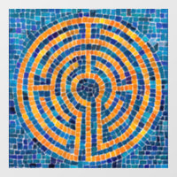 LABYRINTH IV 12x12 Venster Cling