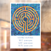 LABYRINTH IV 12x18 Venster Cling +Text Raamsticker (Vel 2)