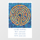 LABYRINTH IV 12x18 Venster Cling +Text Raamsticker (Vel)