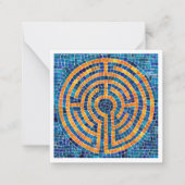 LABYRINTH IV 2.5x2.5 Blank Platte Kaart - Wit Notitiekaartje (Voorkant)