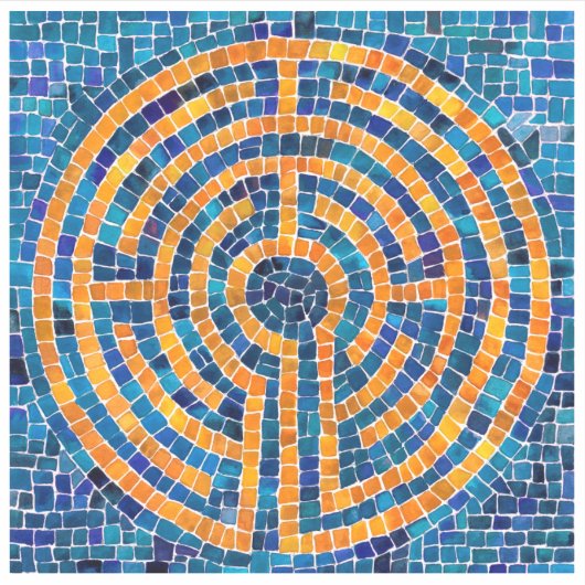 LABYRINTH IV 3x3 Vinyl Sticker (Voorkant)