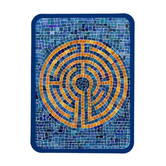 LABYRINTH IV 3x4 flexibele magneet - blauw (Verticaal)