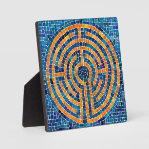 LABYRINTH IV 5.25 Vierkante Plaquette met Ezel Fotoplaat