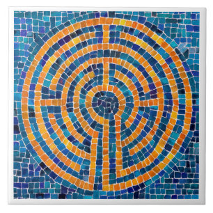 LABYRINTH IV 6x6 keramische Tegel - wit Tegeltje