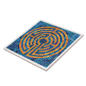 LABYRINTH IV 6x6 keramische Tegel - wit Tegeltje (Zijkant)