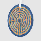 LABYRINTH IV Acryl Cirkel Ornament (voorkant)