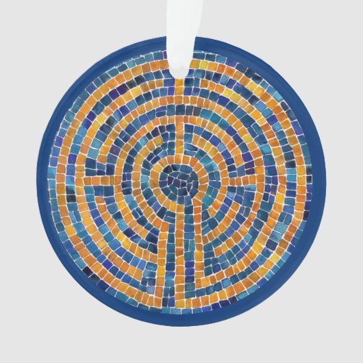 LABYRINTH IV Acryl Cirkel Ornament (voorkant)