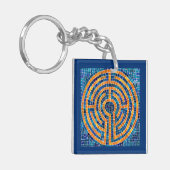 LABYRINTH IV Acryl Vierkante Sleutelhanger (Voorkant Links)