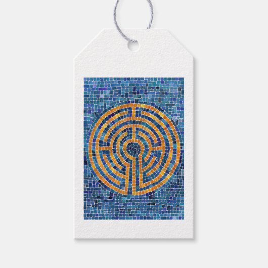 LABYRINTH IV Cadeaubijslagen - Wit Cadeaulabel (Voorkant)