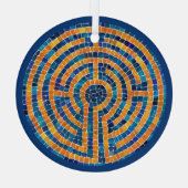 LABYRINTH IV Glazen Cirkel Ornament (Achterkant)