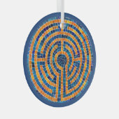 LABYRINTH IV Glazen Cirkel Ornament (Voorkant Rechts)