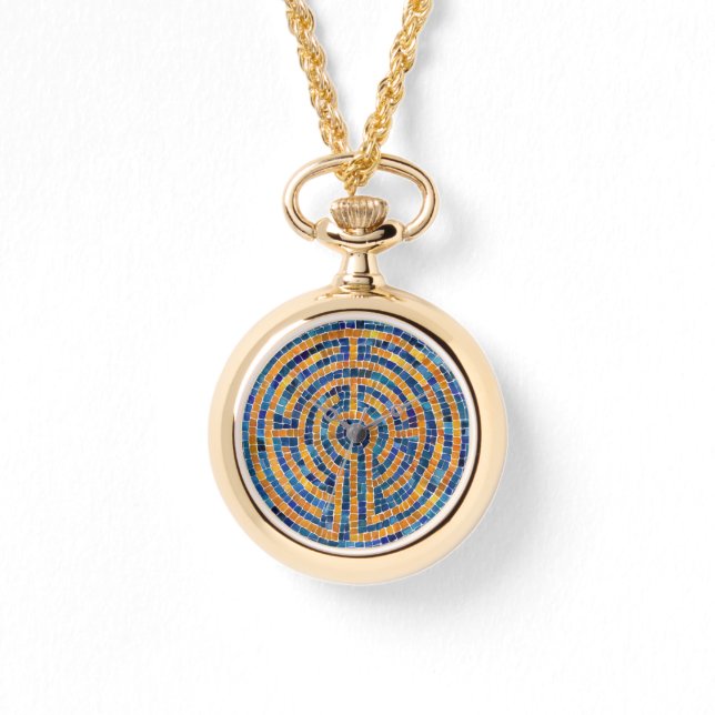 LABYRINTH IV Gold Ketting horloge (Voorkant)