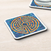 LABYRINTH IV Harde Plastic Onderzetters - Wit (Linkerzijde)