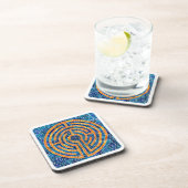 LABYRINTH IV Harde Plastic Onderzetters - Wit (Rechterzijde)