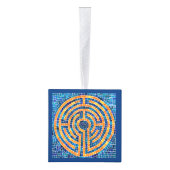 LABYRINTH IV Houten Kubus Ornament (Rechts)