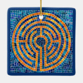 LABYRINTH IV Keramische Vierkante Ornament (Achterkant)
