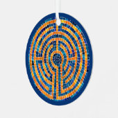 LABYRINTH IV Metalen Cirkel Ornament (Voorkant links)