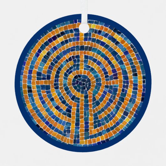 LABYRINTH IV Metalen Cirkel Ornament (Voorkant)