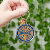 LABYRINTH IV Premium ronde Sleutelhanger (Hand)