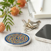 LABYRINTH IV Premium ronde Sleutelhanger (Zijkant)