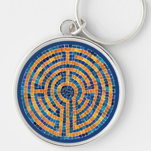 LABYRINTH IV Premium ronde Sleutelhanger (Voorkant)