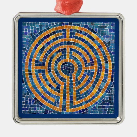 LABYRINTH IV Premium Square Ornament (Voorkant)
