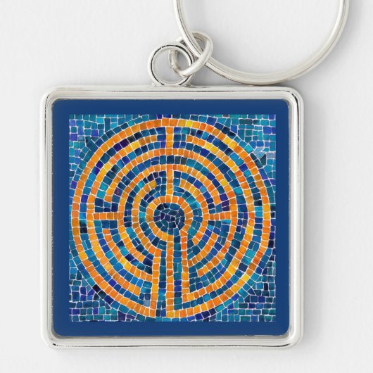 LABYRINTH IV Premium Vierkante Sleutelhanger (Voorkant)