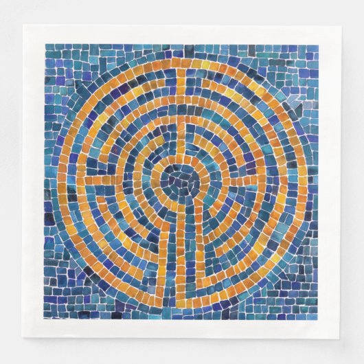 LABYRINTH IV Standaard Diner Papier Servet - Wit (Voorkant)