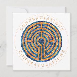 LABYRINTH IV Vierkant Flat Gefeliciteerd Kaart