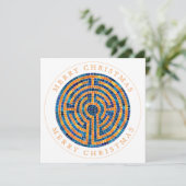 LABYRINTH IV Vierkante Vlakke Kerstmis Kaart (Staand voorkant)