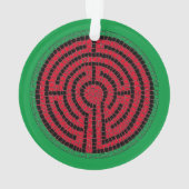 LABYRINTH IX Acrylcirkel-Ornament Ornament (achterkant)