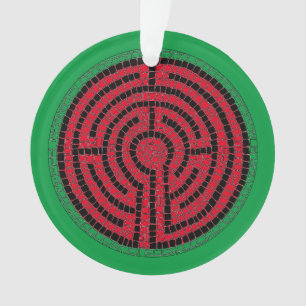 LABYRINTH IX Acrylcirkel-Ornament Ornament