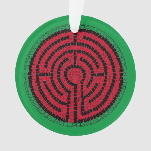 LABYRINTH IX Acrylcirkel-Ornament Ornament (voorkant)