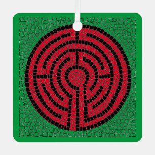 LABYRINTH IX Metalen Vierkante Sierdecoratie Ornament