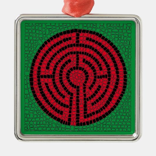 LABYRINTH IX Premium Square Ornament (Voorkant)