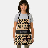 Labyrinth logrus monochromatische beige patroon schort (Insitu)