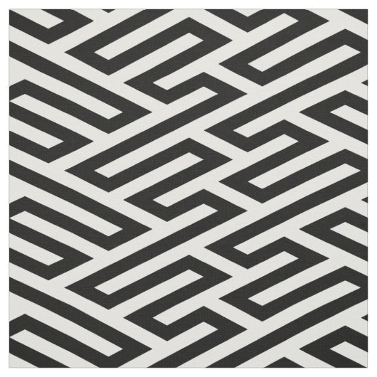 Labyrinth Maze Geometric Stof (Swatch)