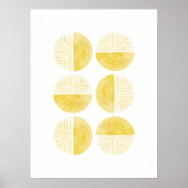 Labyrinth Moderne Circle Art Print - Honey (Voorkant)