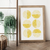 Labyrinth Moderne Circle Art Print - Honey