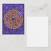 LABYRINTH MOSAIC 3.5x2.5 Platte Note Kaart Notitiekaartje (Voorkant / Achterkant)