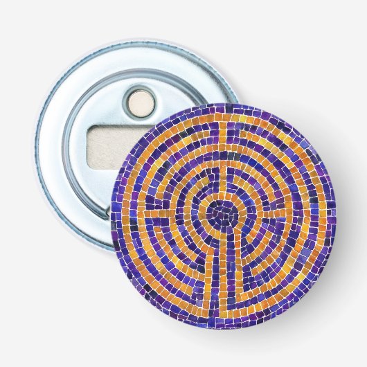 LABYRINTH MOSAIC Button Fles Open Flesopener (Voorkant)