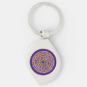 LABYRINTH MOSAIC Metal Swirl Sleutelhanger (Voorkant)