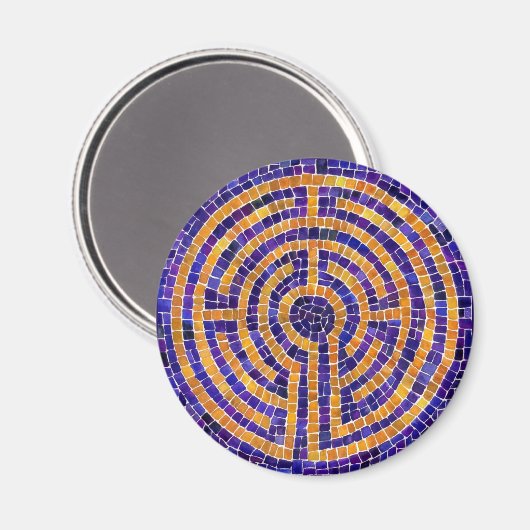 LABYRINTH MOSAIC Round Magnet (Voorkant / Achterkant)