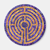 LABYRINTH MOSAIC Round Magnet (Voorkant)
