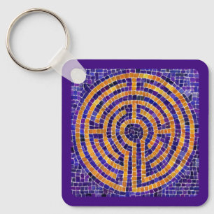 LABYRINTH MOSAIC Square Metal Sleutelhanger