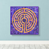 LABYRINTH MOZAÏEK 12x12 Ingewikkeld Canvas (1,5" D Afdruk (Insitu (Houten vloer))